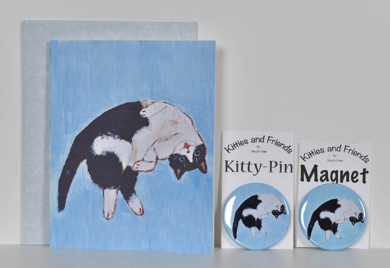 Sweet Animals! Black & White Cat Pet Me